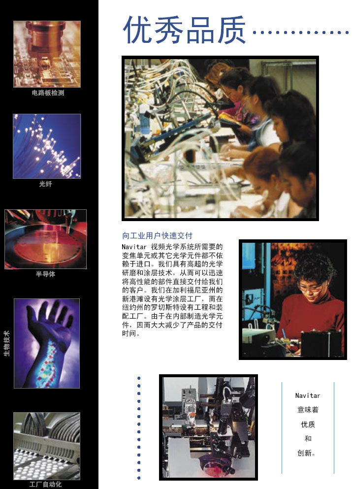 Navitar镜头和光学系统